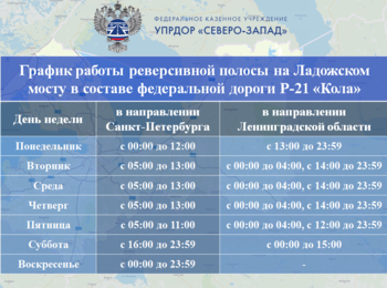 На Ладожском мосту  введут дополнительную реверсивную полосу движения