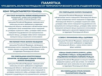 Памятка «Что делать, если пострадали от террористического акта (падения БПЛА)»