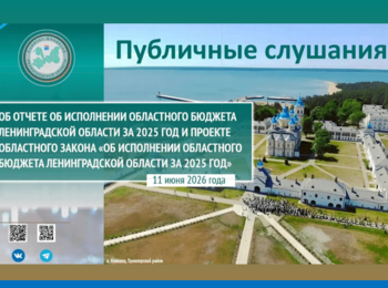Публичные слушания по годовому отчету об исполнении областного бюджета Ленинградской области за отчетный 2025 финансовый год